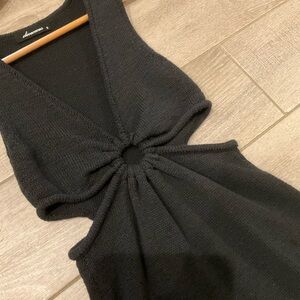 Olivaceous Sweater Cutout Dress